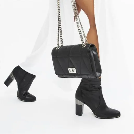 Lorita Black Porvair Women Moda In Pelle Ankle Boots Lorita Black Porvair Women Moda In Pelle Ankle Boots