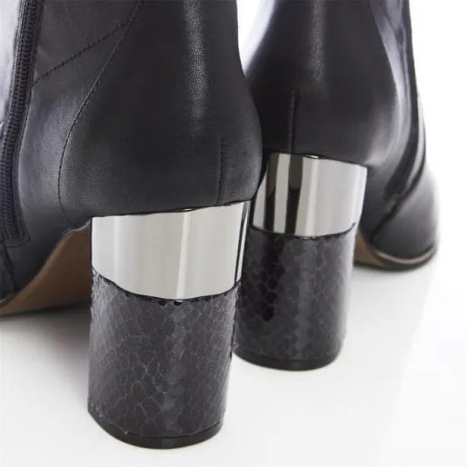 Lorita Black Porvair Women Moda In Pelle Ankle Boots Lorita Black Porvair Women Moda In Pelle Ankle Boots