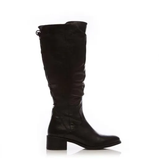 Lucura Black Leather Women Moda In Pelle Knee High Boots Lucura Black Leather Women Moda In Pelle Knee High Boots