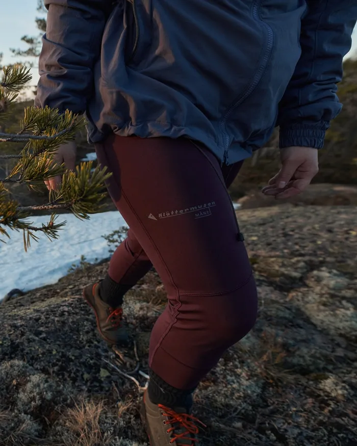 Mne Compression Tights Dark Deep Sea Women Klttermusen Pants