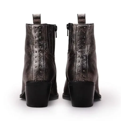 Maevie Pewter Leather Women Moda In Pelle Leather Boots Maevie Pewter Leather Women Moda In Pelle Leather Boots
