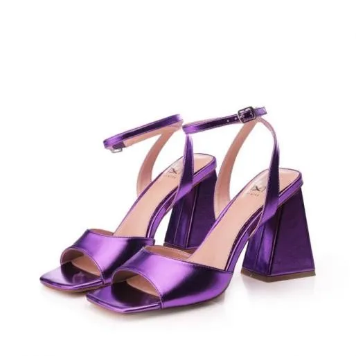 Maizie Purple Porvair Women Moda In Pelle Heeled Sandals Maizie Purple Porvair Women Moda In Pelle Heeled Sandals