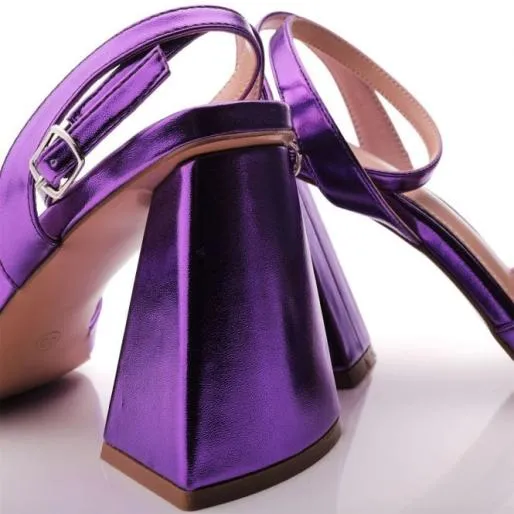 Maizie Purple Porvair Women Moda In Pelle Heeled Sandals Maizie Purple Porvair Women Moda In Pelle Heeled Sandals