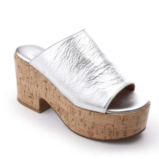 Marrina Silver Leather Women Moda In Pelle Heeled Sandals Marrina Silver Leather Women Moda In Pelle Heeled Sandals