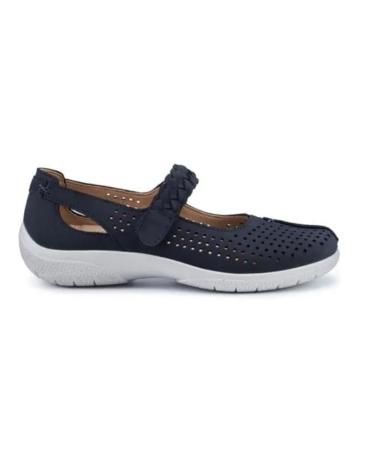 Mary Jane Shoes Women Hotter Quake II Shoes Denim Navy