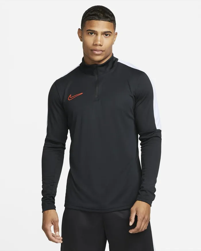 Men Academy Blackwhitebright Crimson Nike Tops And TShirts