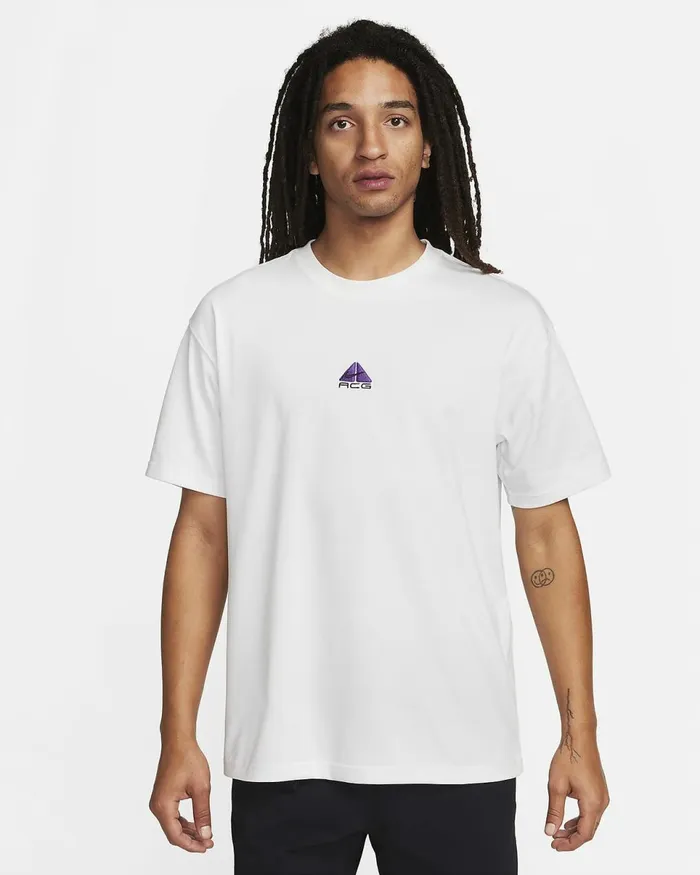 Men Acg Summit Whitepurple Cosmos Nike Tops And TShirts
