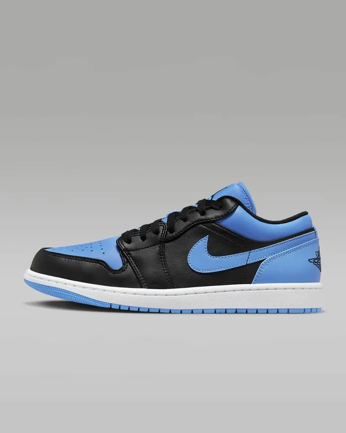 Men Air Jordan 1 Low Blackuniversity Bluewhiteblack Nike Lifestyle