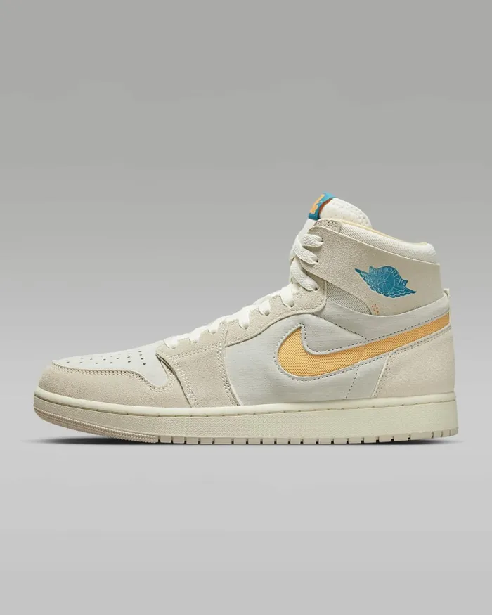 Men Air Jordan 1 Zoom Cmft 2 Light Orewood Brownsailcelestial Goldbright Citrus Nike Lifestyle