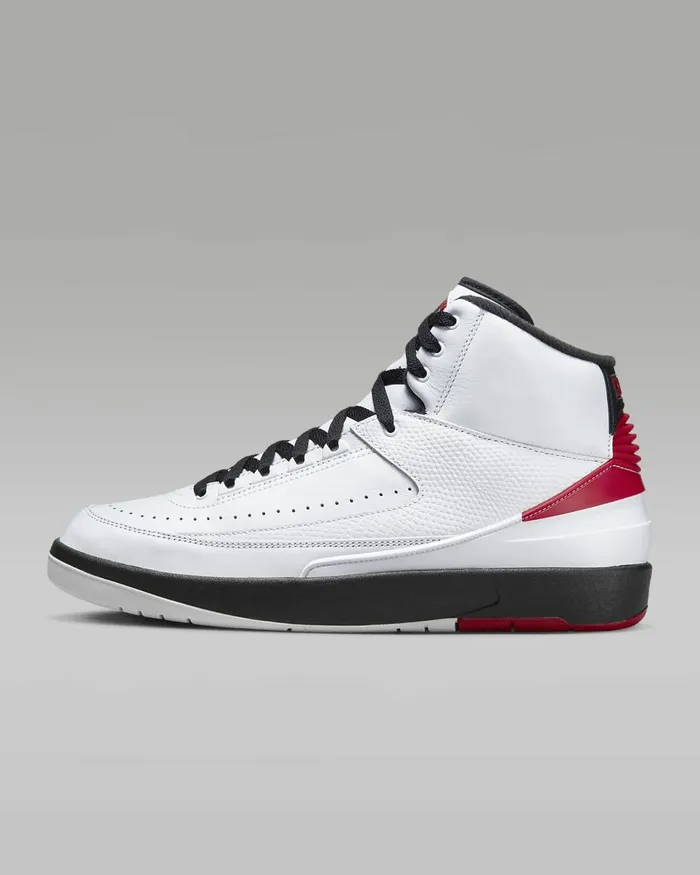 Men Air Jordan 2 Retro Whiteblackvarsity Red Nike Lifestyle