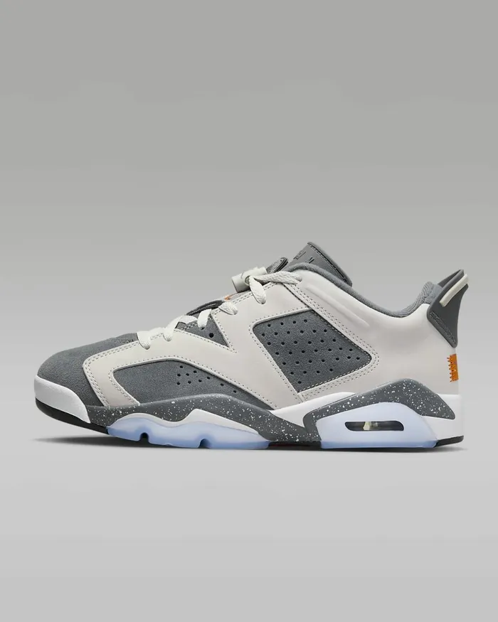 Men Air Jordan 6 Retro Low X Psg Light Boneiron Greywhitemagma Orange Nike Lifestyle