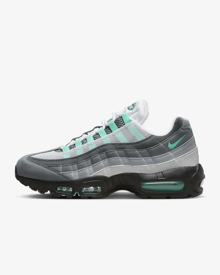 Men Air Max 95 Whiteiron Greycool Greyhyper Turquoise Nike Lifestyle