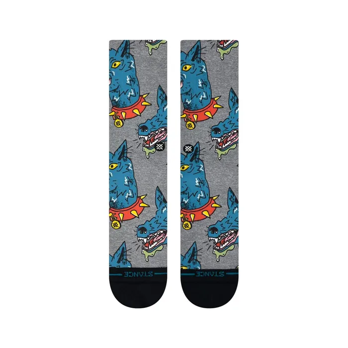 Men Ankle Biter Poly Crew Socks Heathergrey Stance Crew