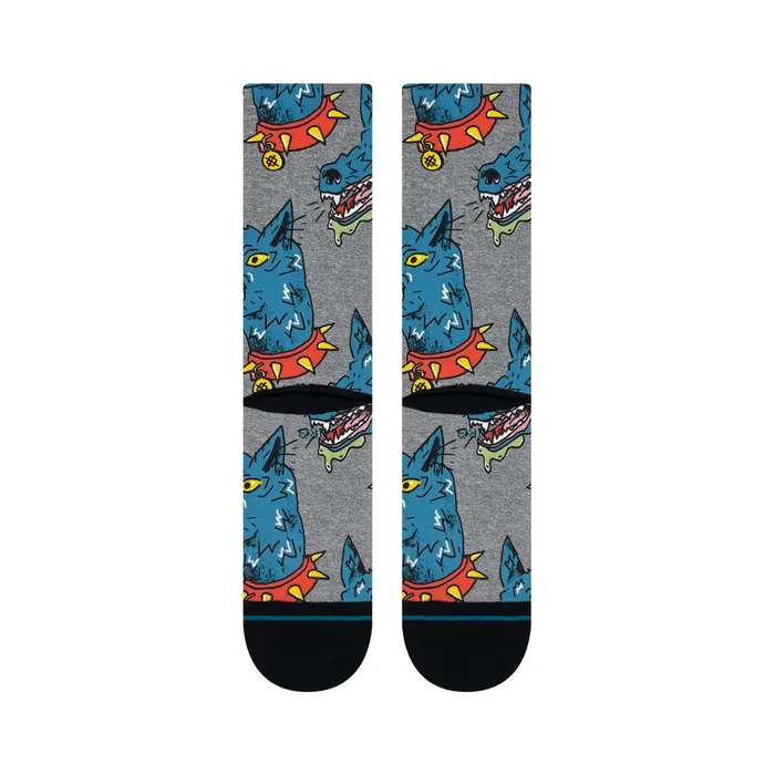 Men Ankle Biter Poly Crew Socks Heathergrey Stance Crew