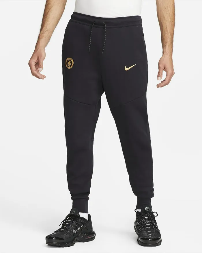 Men Chelsea FC Tech Fleece Pitch Blueclub Gold Nike Trousers And Tights