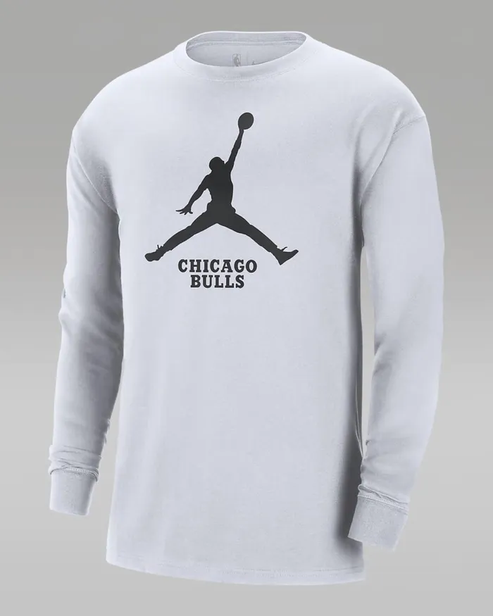 Men Chicago Bulls Essential White Nike Tops And TShirts