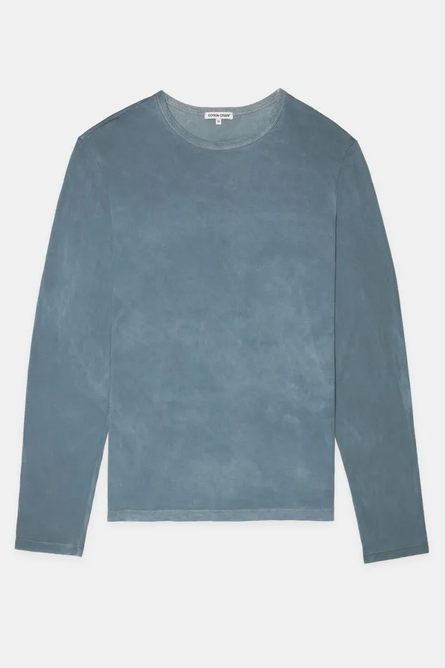 Men Classic Crew Long Sleeve Shirt Vintage Azul COTTON CITIZEN Shirts