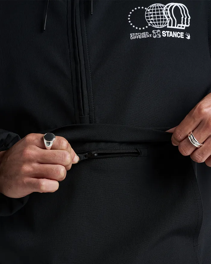 Men Complex Anorak With FreshTek Black Stance Jackets