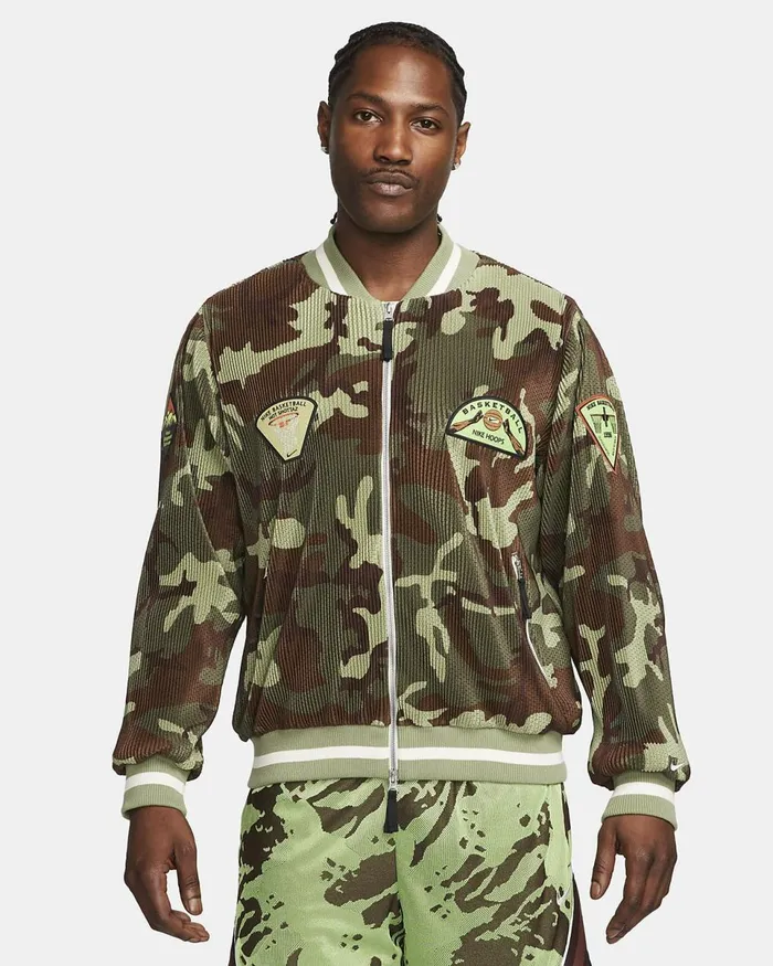 Men DriFit Brownoil Greenwhite Nike Jackets