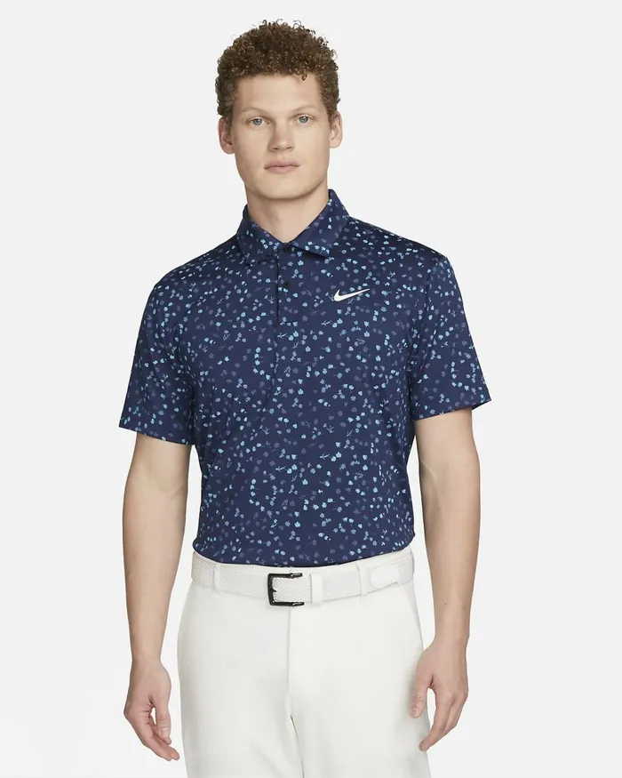 Men DriFit Tour Midnight Navywhite Nike Tops And TShirts