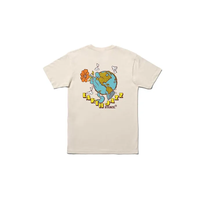 Men Earth Jazz TShirt Vintagewhite Stance Graphics