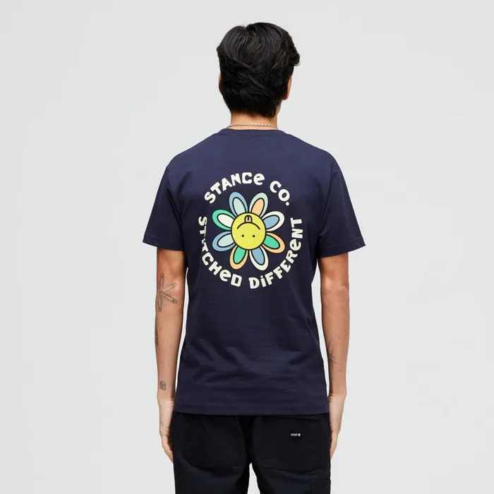 Men Floral Punch TShirt Navy Stance Graphics