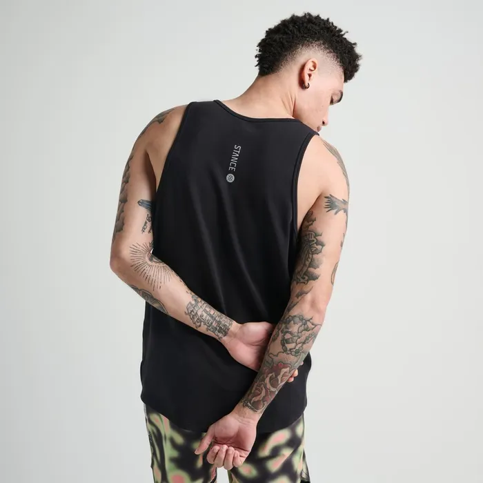 Men Fragment Performance Tank Top With FreshTek Black Stance TShirts