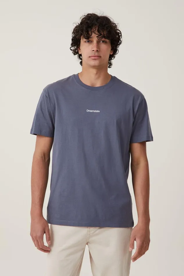 Men Graphic TShirts Cotton On Easy TShirt Dusty Denimdreamstate