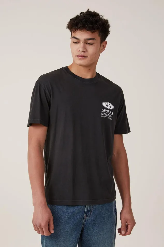 Men Graphic TShirts Cotton On Ford Loose Fit TShirt Lcn For Washed Blackbronco Men Graphic TShirts Cotton On Ford Loose Fit TShirt Lcn For Washed Blackbronco