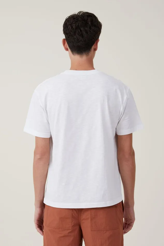 Men Graphic TShirts Cotton On Loose Fit Graphic TShirt Whitewyoming Ranch