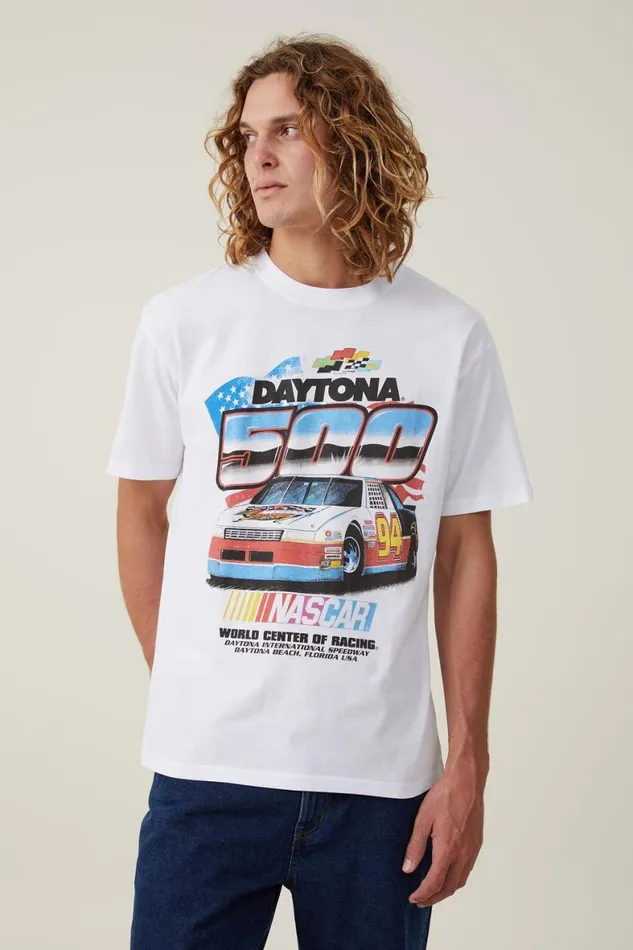 Men Graphic TShirts Cotton On Nascar Loose Fit TShirt Lcn Ncr Whitedaytona 500 Men Graphic TShirts Cotton On Nascar Loose Fit TShirt Lcn Ncr Whitedaytona 500
