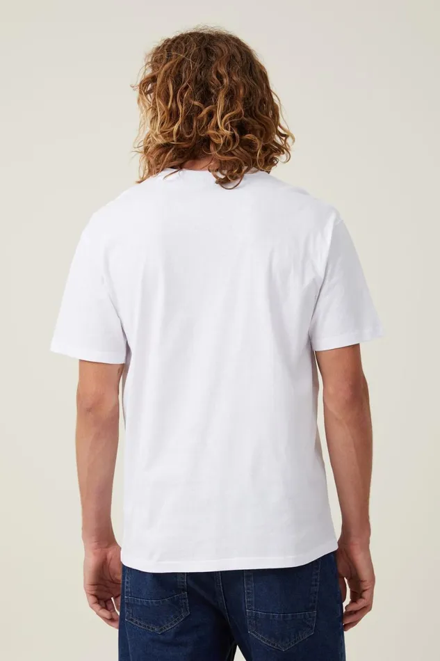 Men Graphic TShirts Cotton On Nascar Loose Fit TShirt Lcn Ncr Whitedaytona 500