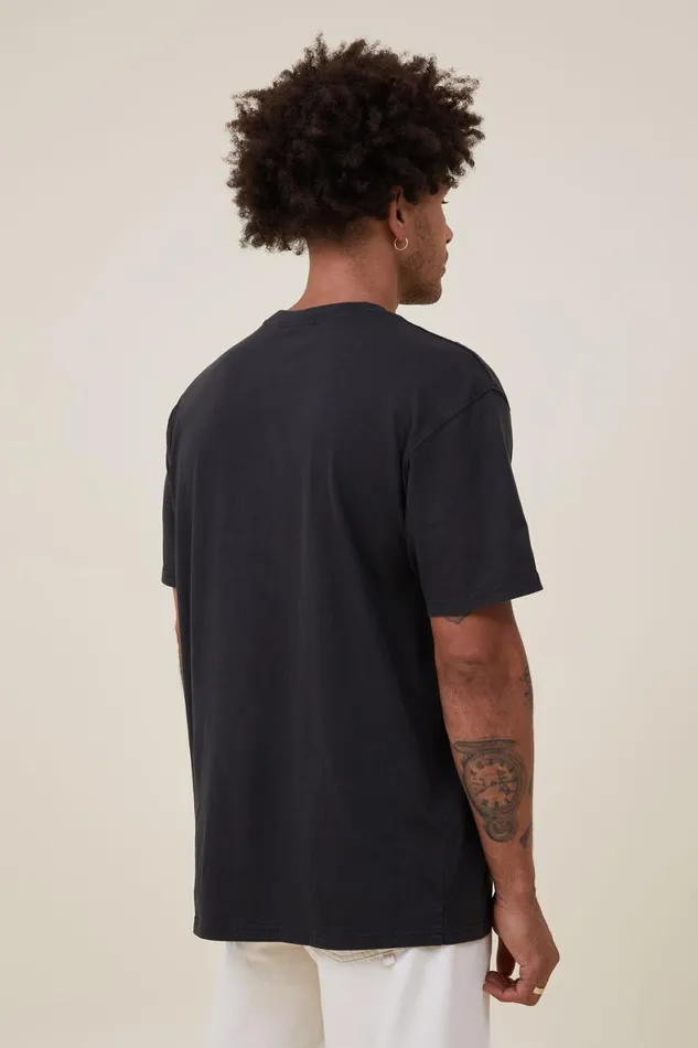 Men Graphic TShirts Cotton On Special Edition TShirt Lcn Cor Washed Blackcoronabottle Cap