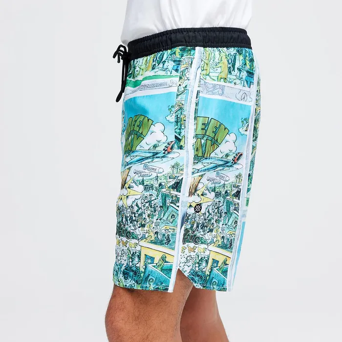 Men Green Day X Complex Short With FreshTek Green Day X Stance 8211 Multi Stance Shorts