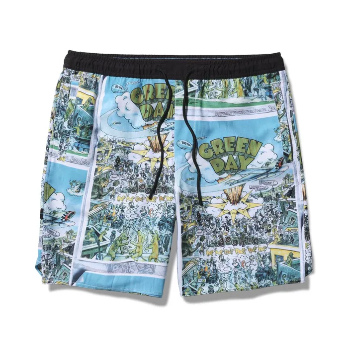 Men Green Day X Complex Short With FreshTek Green Day X Stance 8211 Multi Stance Shorts