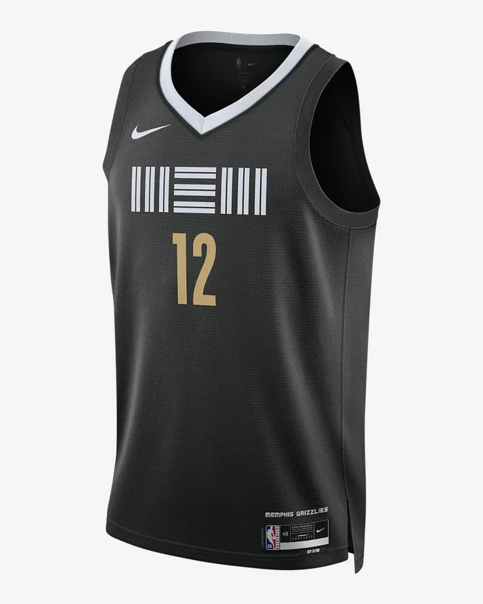 Men Ja Morant Memphis Grizzlies City Edition 202324 Black Nike Tops And TShirts