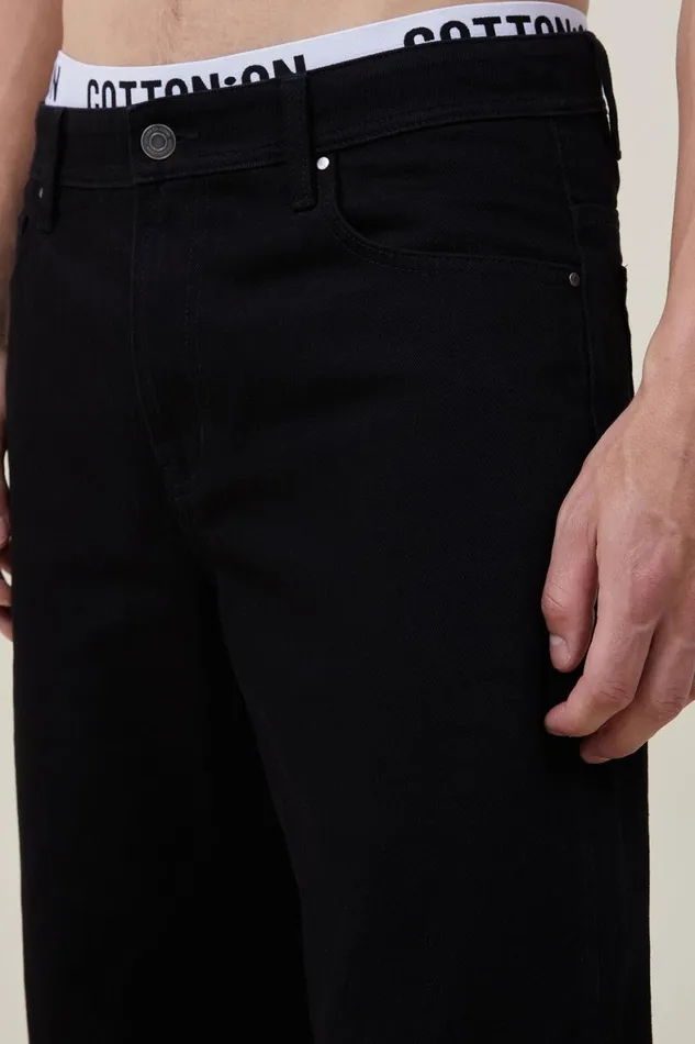Men Jeans Cotton On Baggy Jean True Black