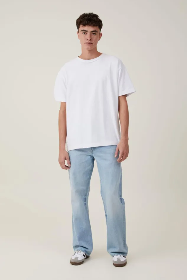 Men Jeans Cotton On Relaxed Boot Cut Jean Malibu Blue