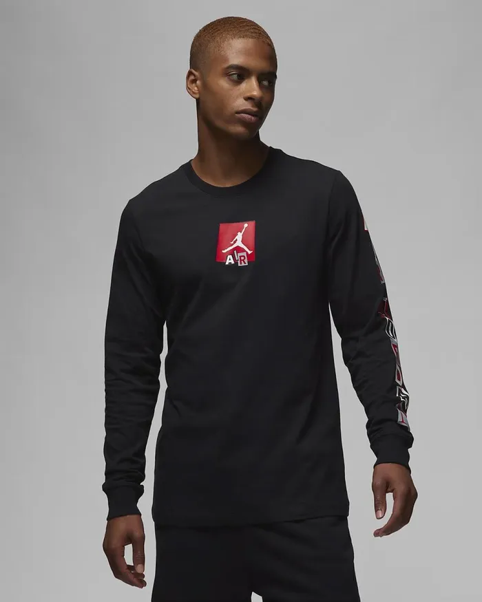 Men Jordan Brand Blackgym Red Nike Tops And TShirts