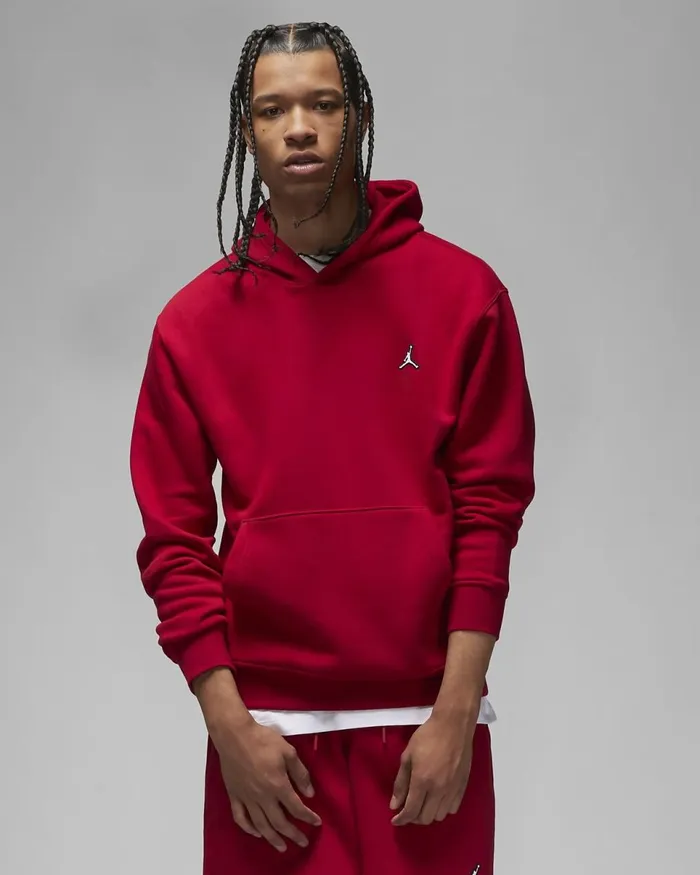 Men Jordan Brooklyn Fleece Gym Redwhite Nike Hoodies And Sweatshirts