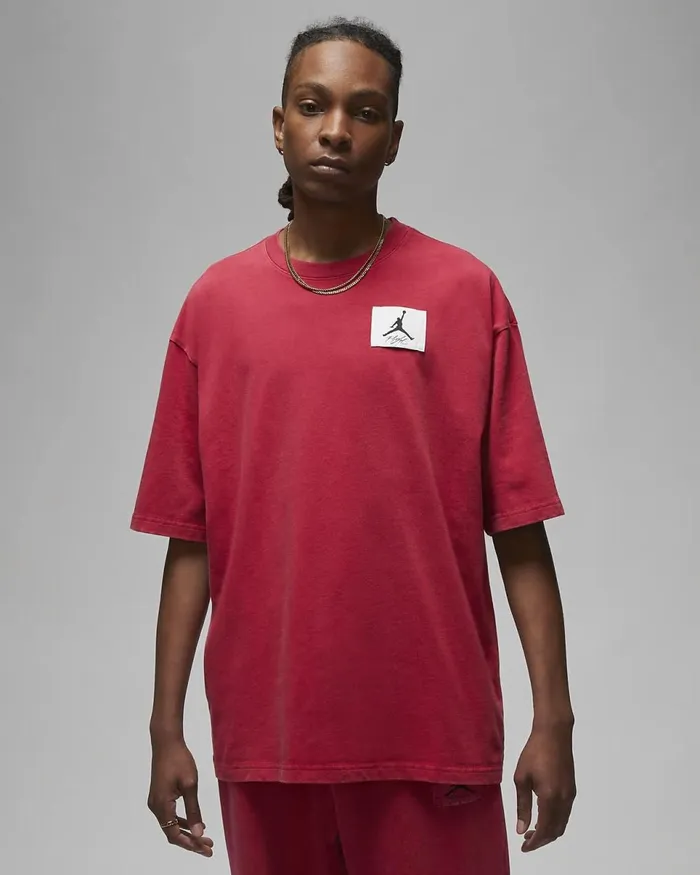 Men Jordan Flight Essentials Cardinal Red Nike Tops And TShirts