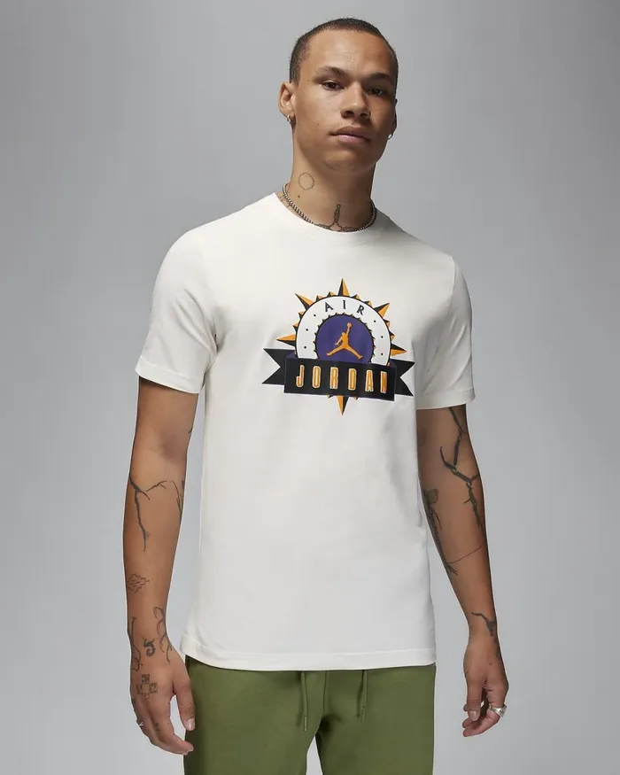Men Jordan Flight Mvp Sailsky J Purplevivid Orange Nike Tops And TShirts