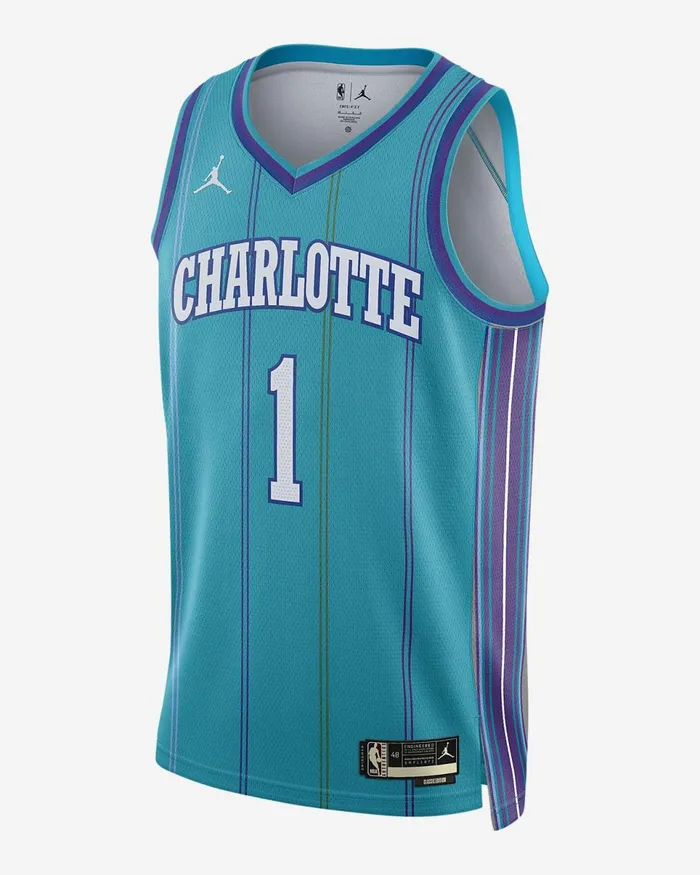 Men Lamelo Ball Charlotte Hornets 202324 Rapid Teal Nike Tops And TShirts