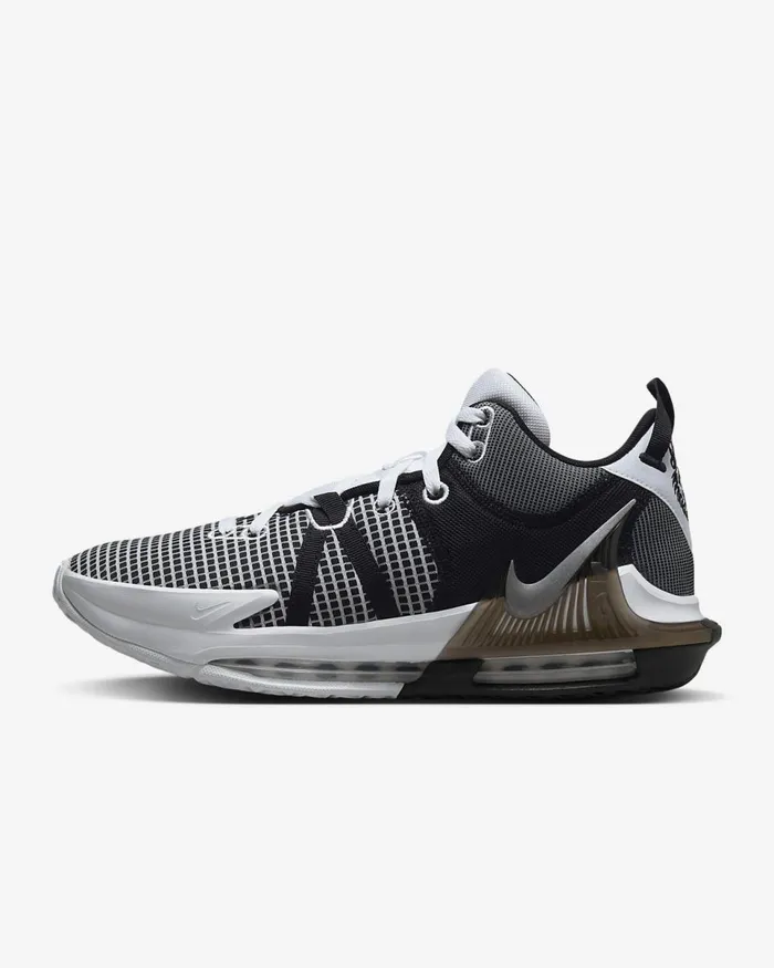 Men Lebron Witness 7 Whiteblackmetallic Silver Nike Basketball