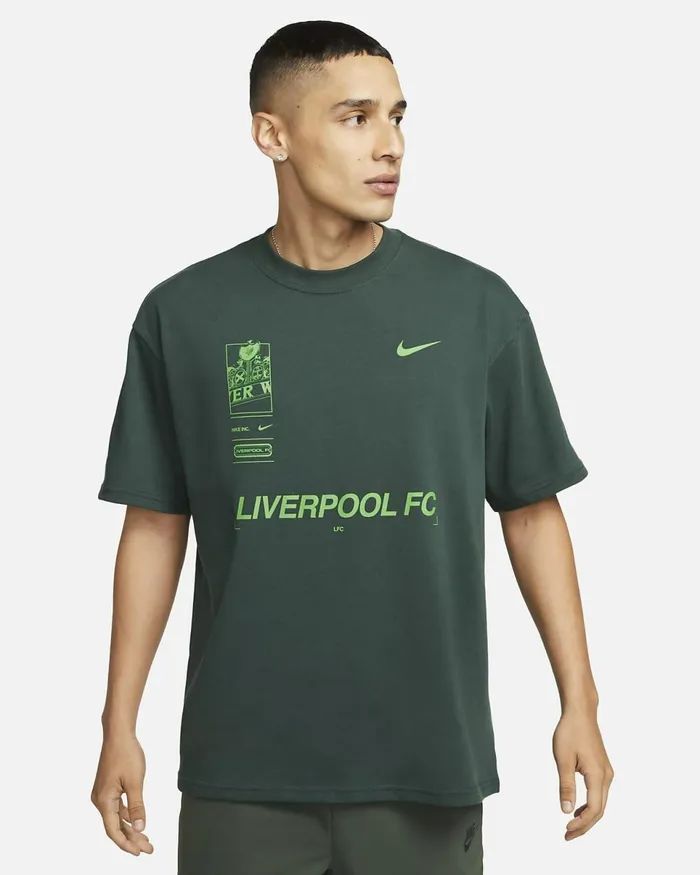 Men Liverpool FC Pro Green Nike Tops And TShirts