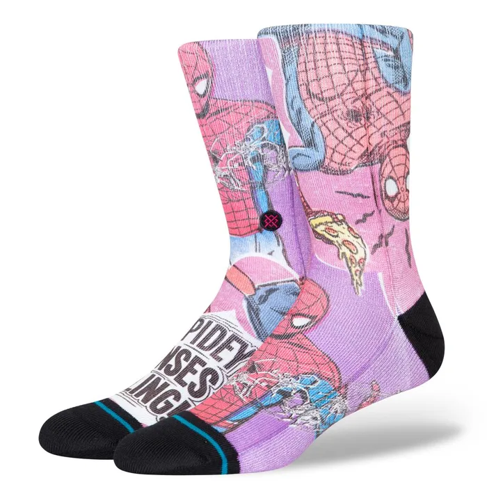 Men Marvel X Poly Crew Socks Spidey Senses Stance Crew