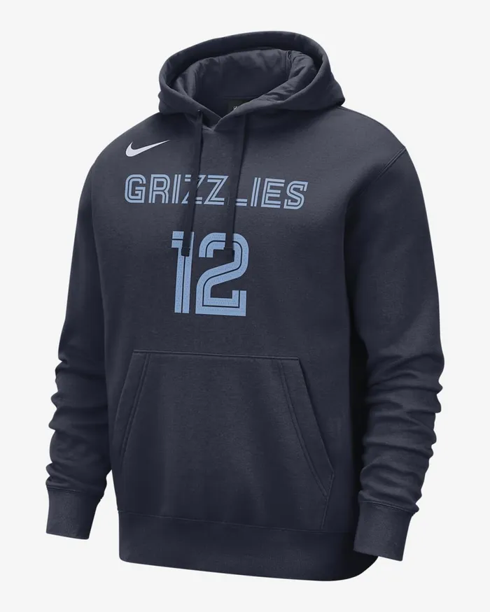 Men Memphis Grizzlies Club College Navy Nike Hoodies And Sweatshirts