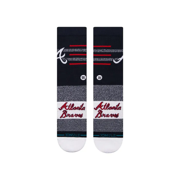 Men MLB X 2024 Closer Crew Socks Closer Braves 8211 Red Stance Crew