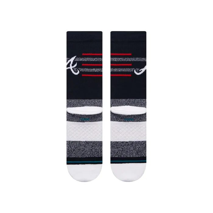 Men MLB X 2024 Closer Crew Socks Closer Braves 8211 Red Stance Crew