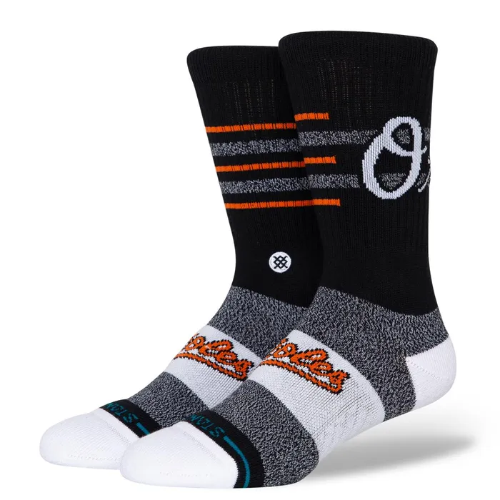 Men MLB X 2024 Closer Crew Socks Closer Orioles 8211 Black Stance Crew